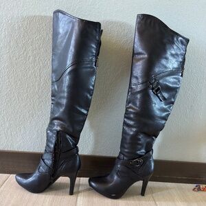 Guess Over the Knee Black Boots Size 11 (fits like 10)